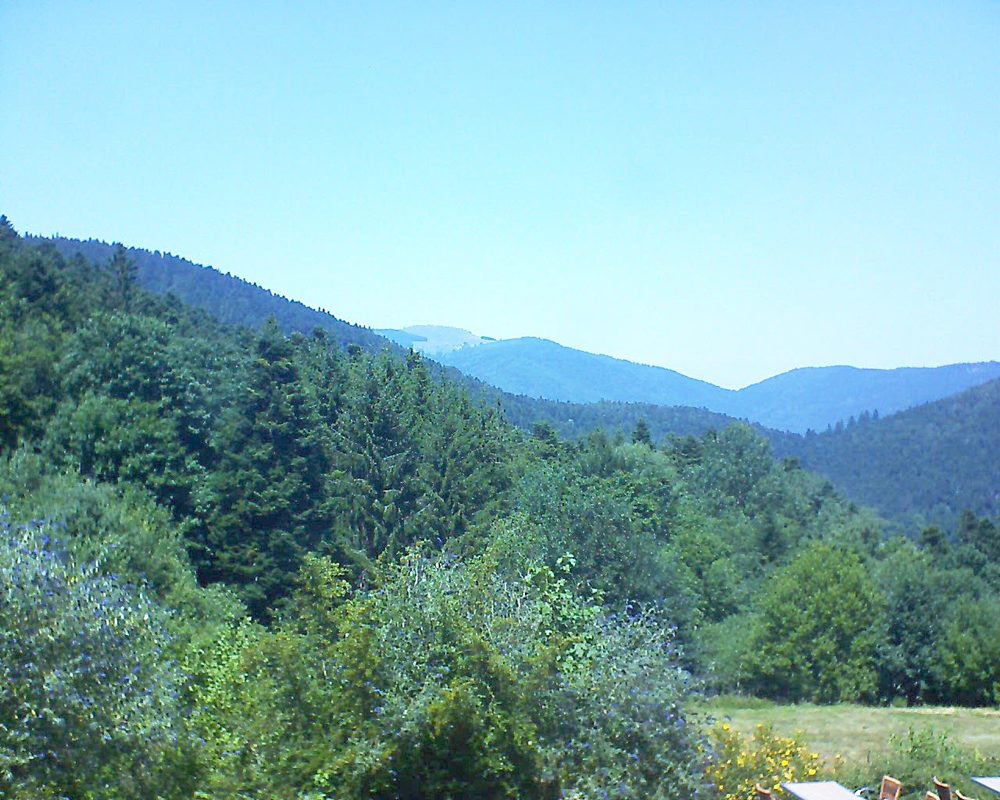 Le petit ballon vu depuis le Domaine Langmatt à Murbach le 25.07.2019 à 14:00 Le petit ballon (Alsace, Vosges) le 25.07.2019 à 14:00
