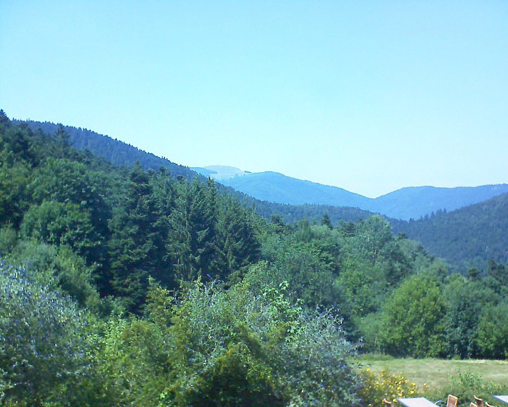 Le petit ballon vu depuis le Domaine Langmatt à Murbach le 25.07.2019 à 15:15 Le petit ballon (Alsace, Vosges) le 25.07.2019 à 15:15