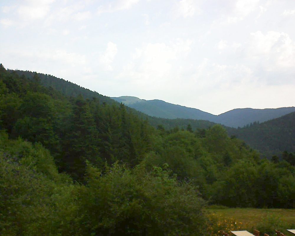 Le petit ballon vu depuis le Domaine Langmatt à Murbach le 26.07.2019 à 08:15 Le petit ballon (Alsace, Vosges) le 26.07.2019 à 08:15