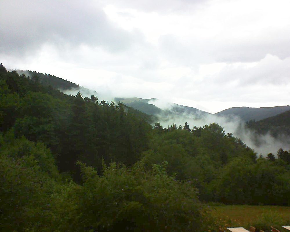 Le petit ballon vu depuis le Domaine Langmatt à Murbach le 28.07.2019 à 09:00 Le petit ballon (Alsace, Vosges) le 28.07.2019 à 09:00