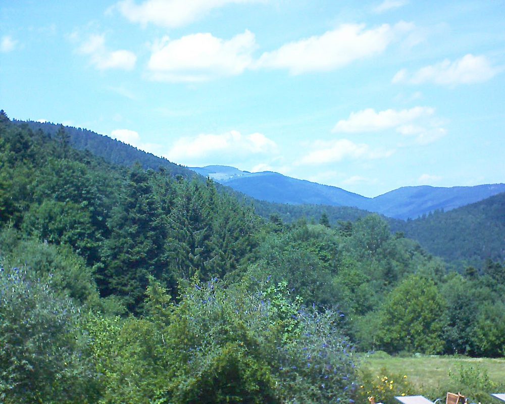 Le petit ballon vu depuis le Domaine Langmatt à Murbach le 04.08.2019 à 14:15 Le petit ballon (Alsace, Vosges) le 04.08.2019 à 14:15
