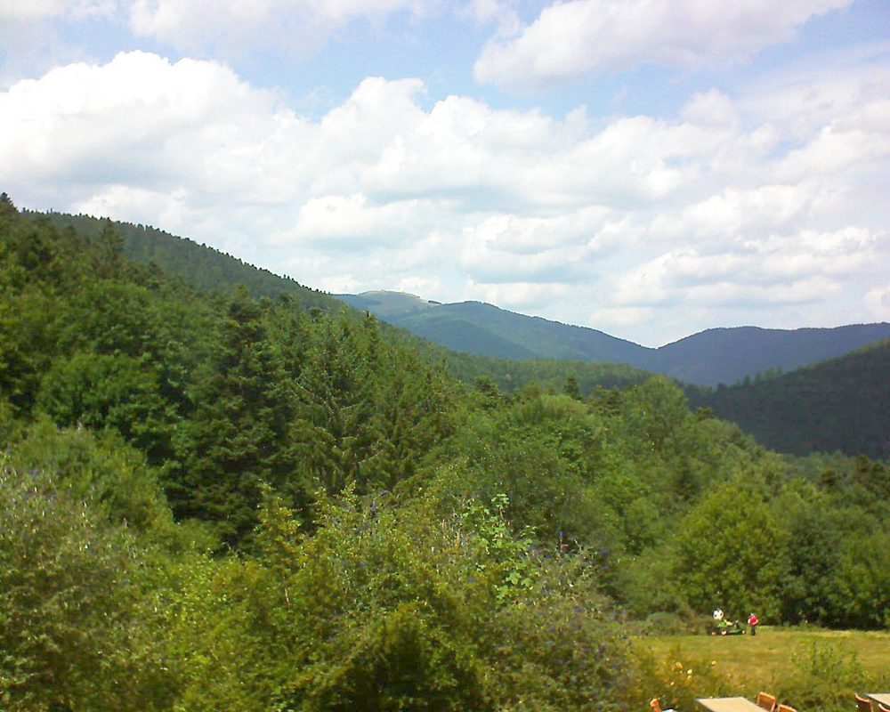 Le petit ballon vu depuis le Domaine Langmatt à Murbach le 05.08.2019 à 14:00 Le petit ballon (Alsace, Vosges) le 05.08.2019 à 14:00
