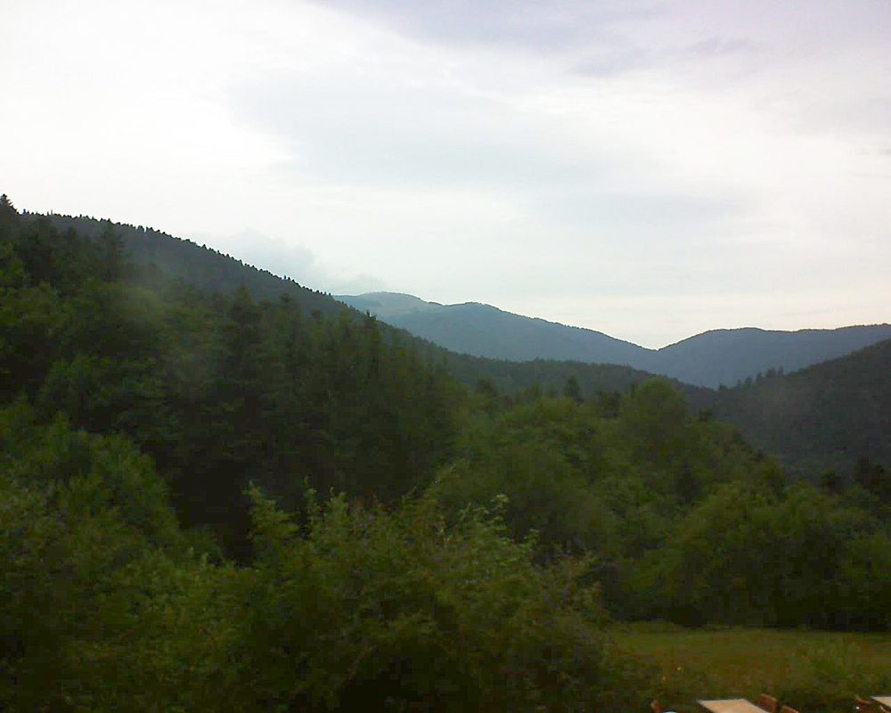 Le petit ballon vu depuis le Domaine Langmatt à Murbach le 07.08.2019 à 08:15 Le petit ballon (Alsace, Vosges) le 07.08.2019 à 08:15