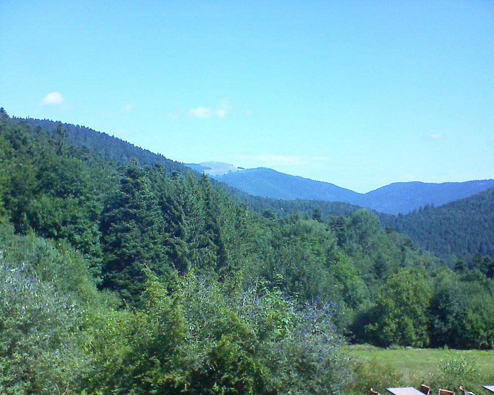 Le petit ballon vu depuis le Domaine Langmatt à Murbach le 11.08.2019 à 11:15 Le petit ballon (Alsace, Vosges) le 11.08.2019 à 11:15