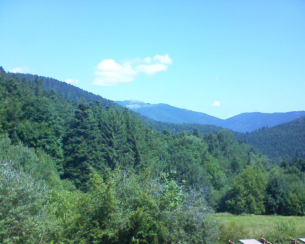Le petit ballon vu depuis le Domaine Langmatt à Murbach le 11.08.2019 à 11:45 Le petit ballon (Alsace, Vosges) le 11.08.2019 à 11:45