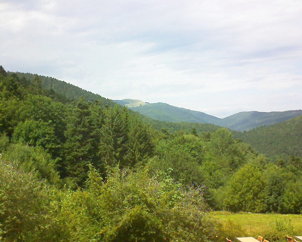 Le petit ballon vu depuis le Domaine Langmatt à Murbach le 11.08.2019 à 15:00 Le petit ballon (Alsace, Vosges) le 11.08.2019 à 15:00
