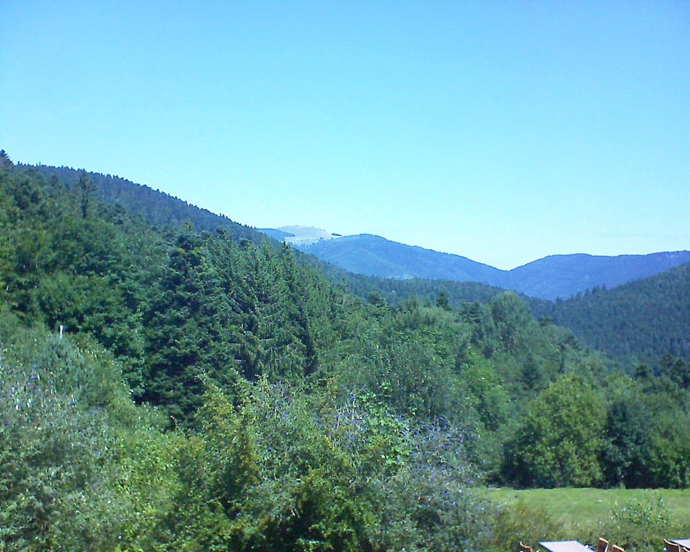 Le petit ballon vu depuis le Domaine Langmatt à Murbach le 18.08.2019 à 12:15 Le petit ballon (Alsace, Vosges) le 18.08.2019 à 12:15