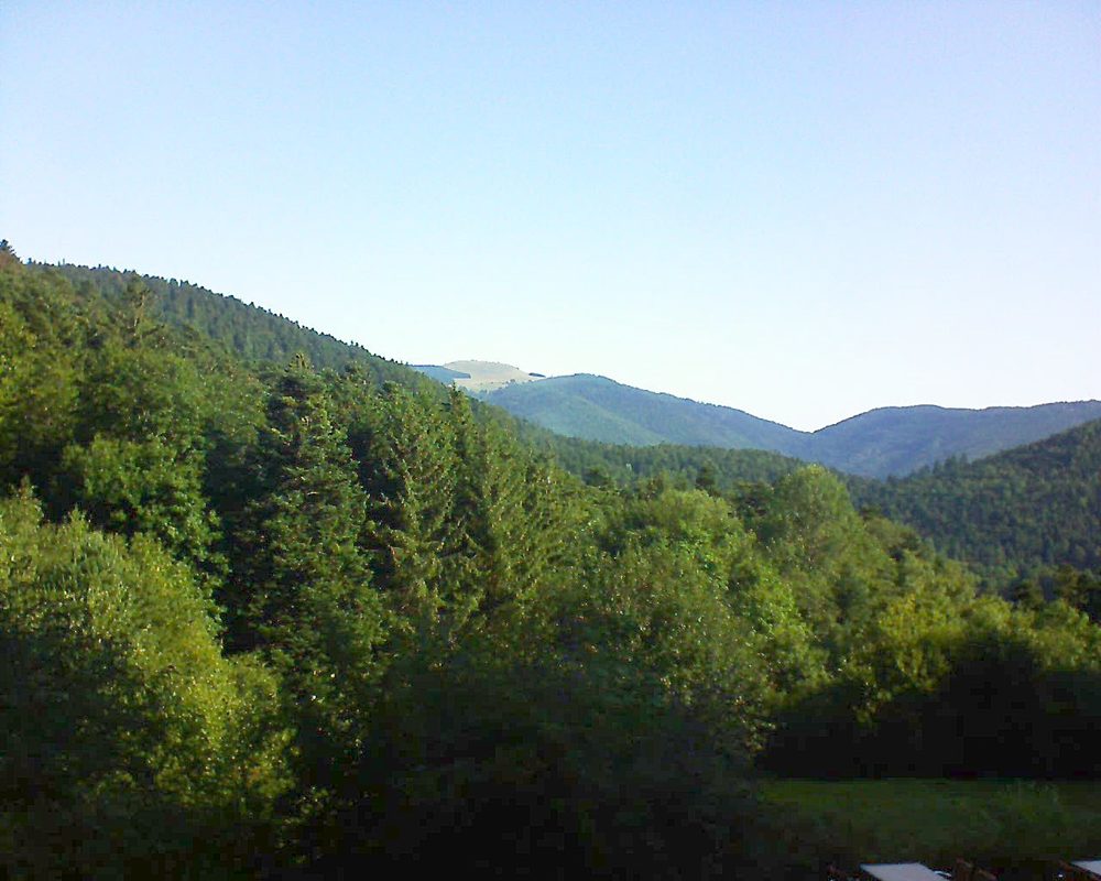 Le petit ballon vu depuis le Domaine Langmatt à Murbach le 21.08.2019 à 09:15 Le petit ballon (Alsace, Vosges) le 21.08.2019 à 09:15