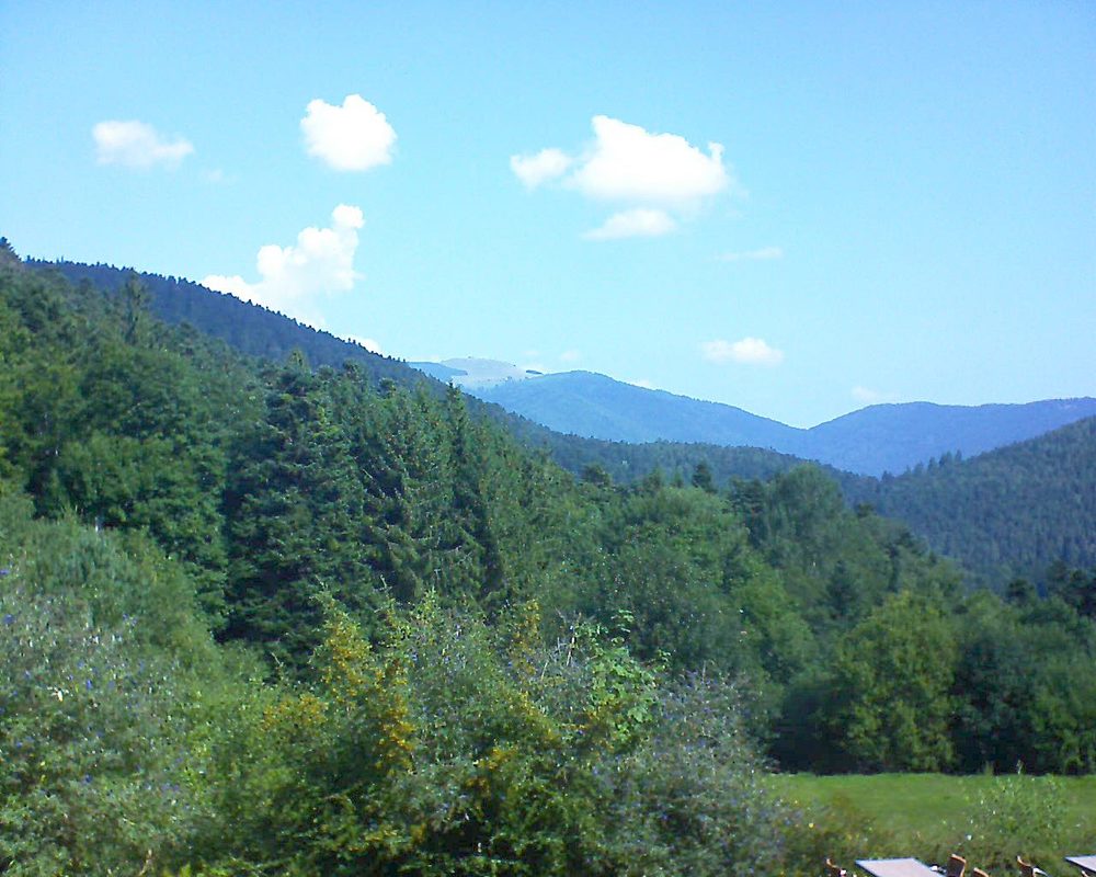 Le petit ballon vu depuis le Domaine Langmatt à Murbach le 28.08.2019 à 11:15 Le petit ballon (Alsace, Vosges) le 28.08.2019 à 11:15