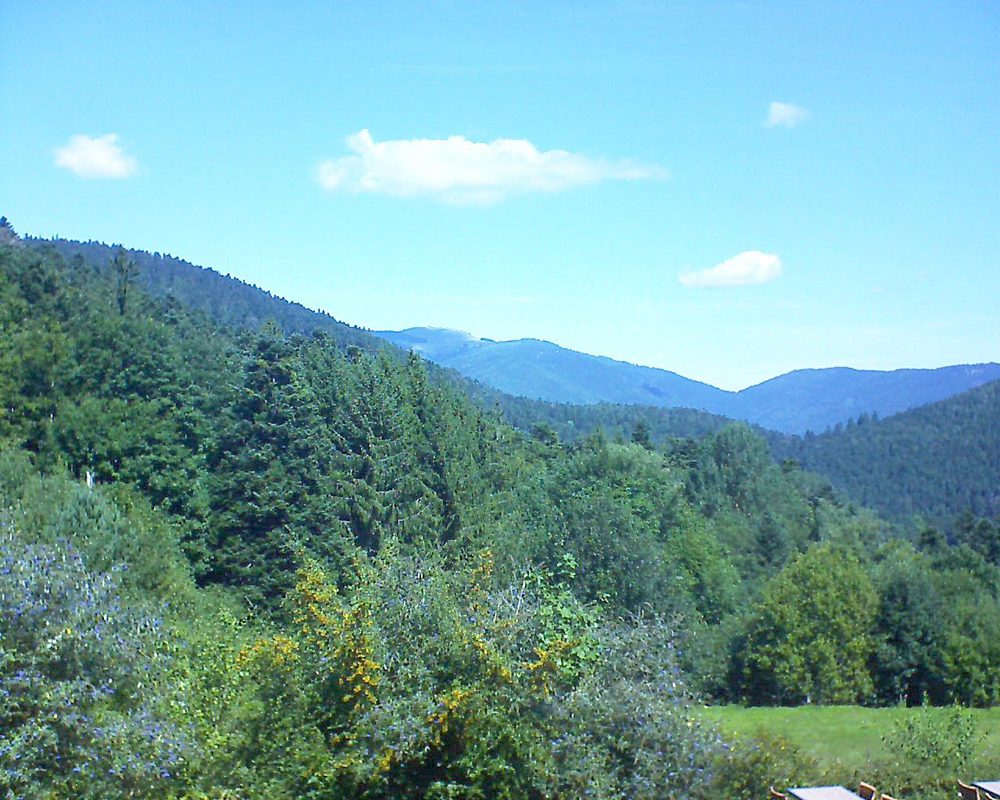 Le petit ballon vu depuis le Domaine Langmatt à Murbach le 03.09.2019 à 12:15 Le petit ballon (Alsace, Vosges) le 03.09.2019 à 12:15