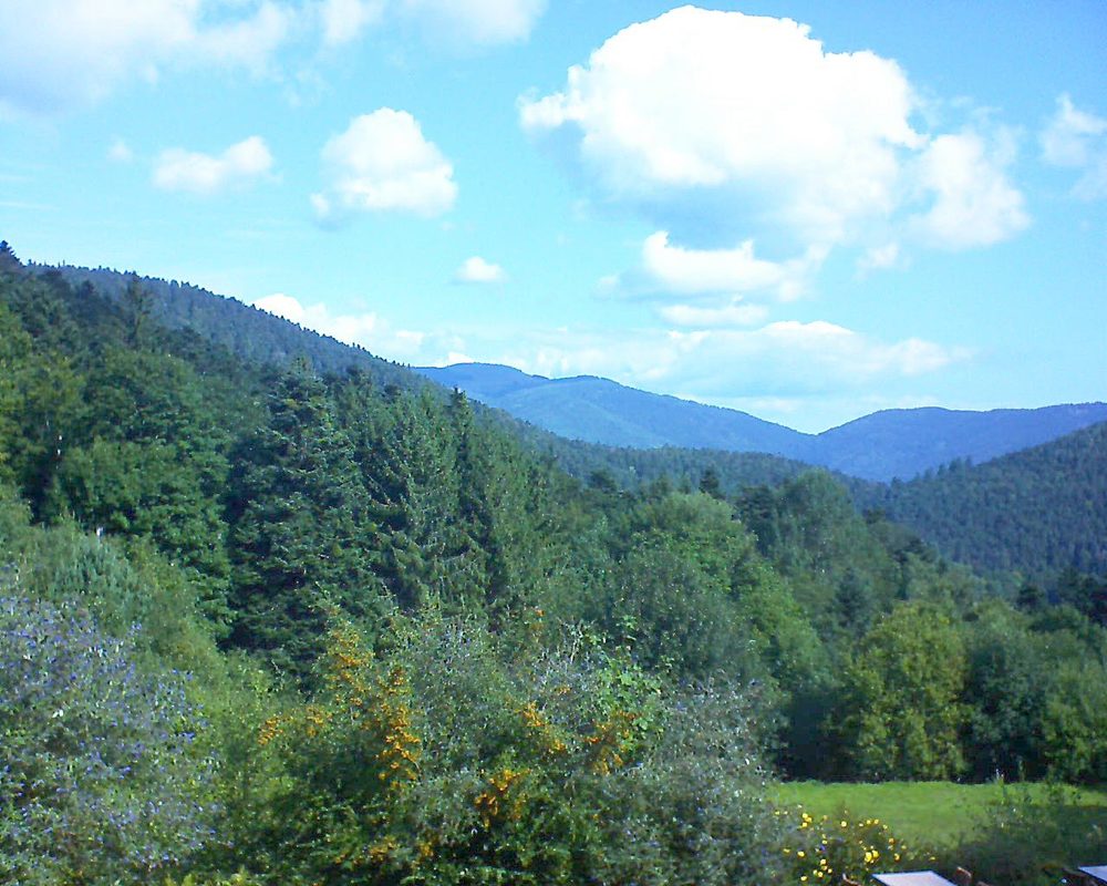 Le petit ballon vu depuis le Domaine Langmatt à Murbach le 11.09.2019 à 11:00 Le petit ballon (Alsace, Vosges) le 11.09.2019 à 11:00