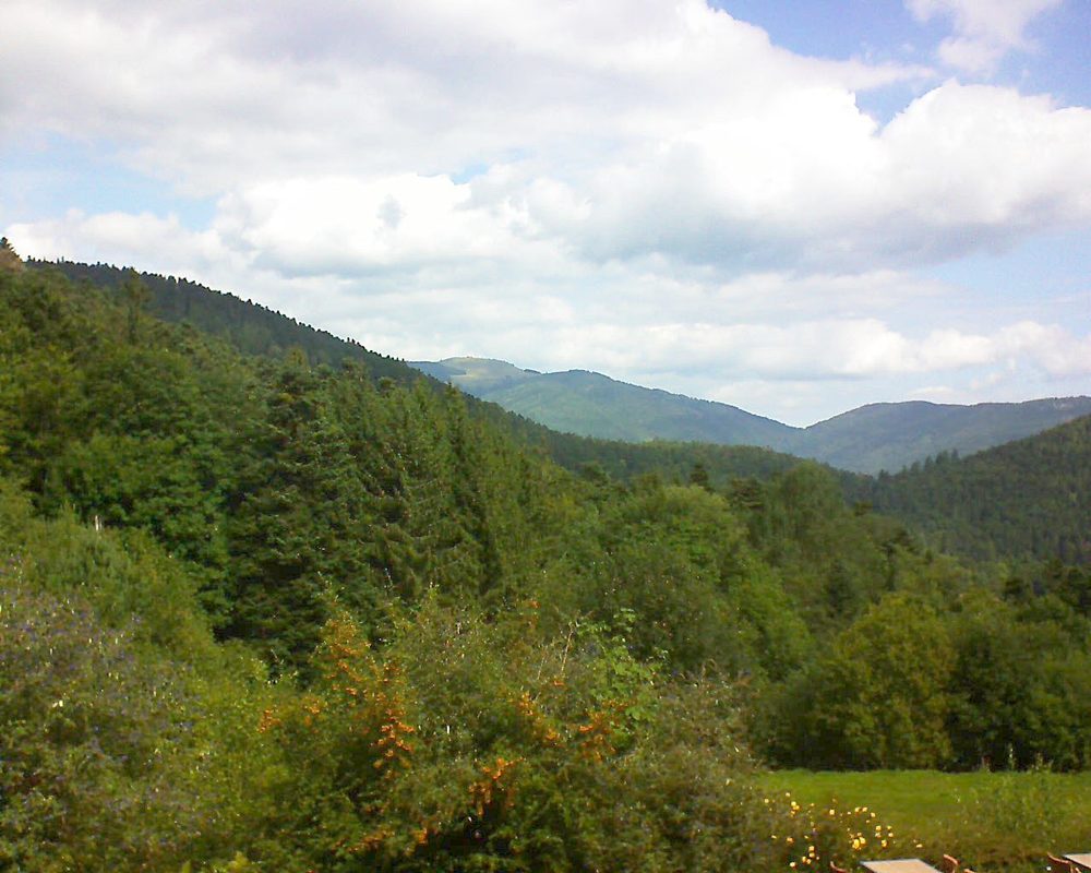 Le petit ballon vu depuis le Domaine Langmatt à Murbach le 11.09.2019 à 11:45 Le petit ballon (Alsace, Vosges) le 11.09.2019 à 11:45
