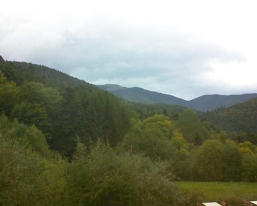 Le petit ballon vu depuis le Domaine Langmatt à Murbach le 07.10.2019 à 18:45 Le petit ballon (Alsace, Vosges) le 07.10.2019 à 18:45