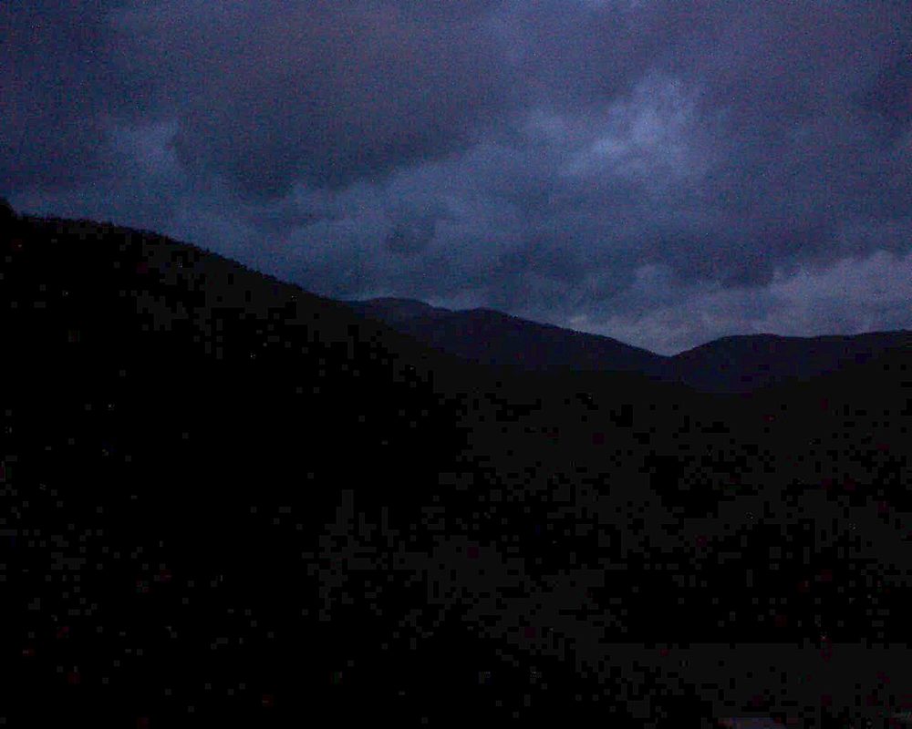 Le petit ballon vu depuis le Domaine Langmatt à Murbach le 10.10.2019 à 19:15 Le petit ballon (Alsace, Vosges) le 10.10.2019 à 19:15