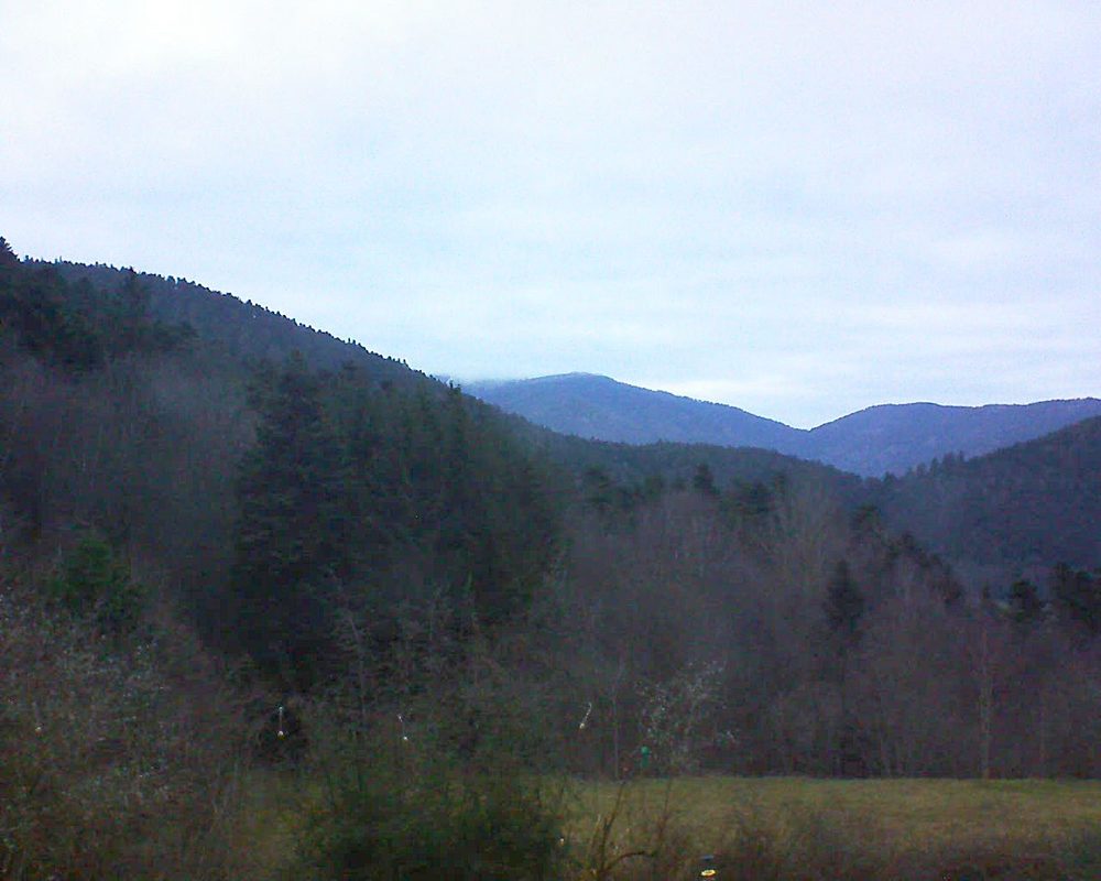 Le petit ballon vu depuis le Domaine Langmatt à Murbach le 11.01.2020 à 17:00 Le petit ballon (Alsace, Vosges) le 11.01.2020 à 17:00