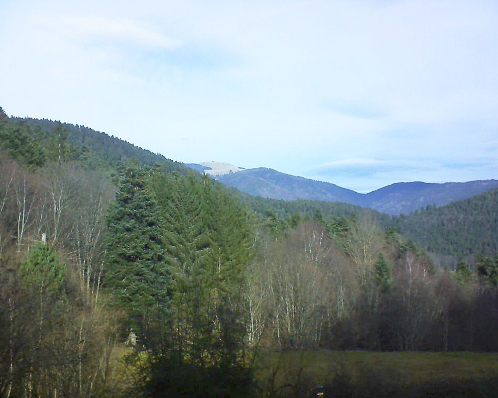 Le petit ballon vu depuis le Domaine Langmatt à Murbach le 14.01.2020 à 12:00 Le petit ballon (Alsace, Vosges) le 14.01.2020 à 12:00