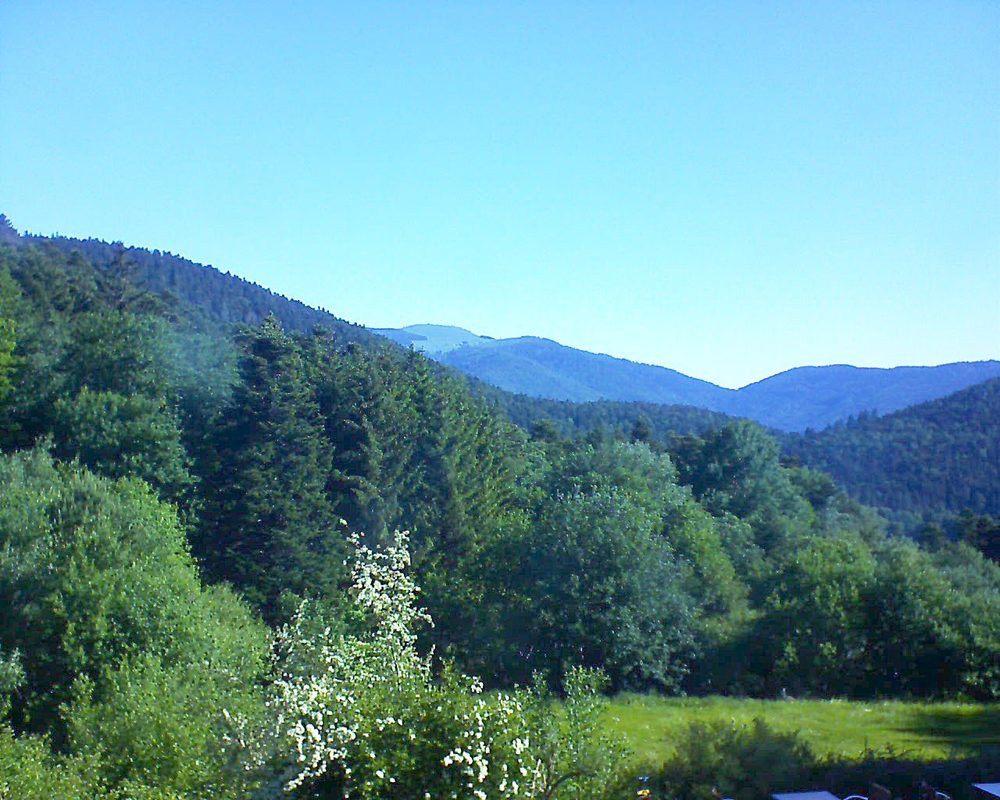 Le petit ballon vu depuis le Domaine Langmatt à Murbach le 30.05.2020 à 09:00 Le petit ballon (Alsace, Vosges) le 30.05.2020 à 09:00