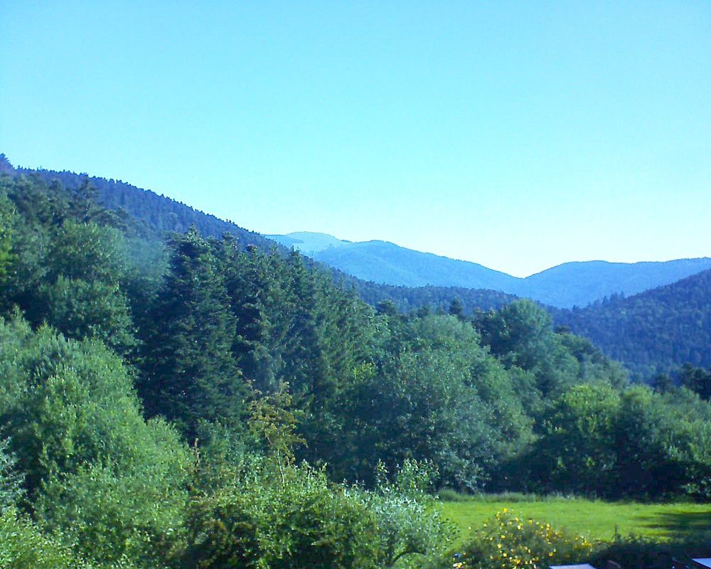 Le petit ballon vu depuis le Domaine Langmatt à Murbach le 24.06.2020 à 09:00 Le petit ballon (Alsace, Vosges) le 24.06.2020 à 09:00