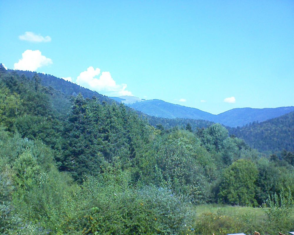 Le petit ballon vu depuis le Domaine Langmatt à Murbach le 15.09.2020 à 12:15 Le petit ballon (Alsace, Vosges) le 15.09.2020 à 12:15