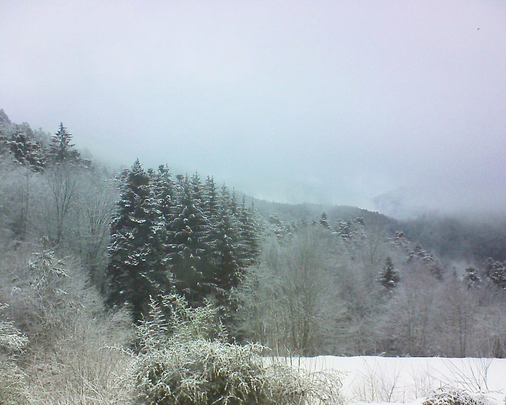 Le petit ballon vu depuis le Domaine Langmatt à Murbach le 23.01.2021 à 09:15 Le petit ballon (Alsace, Vosges) le 23.01.2021 à 09:15
