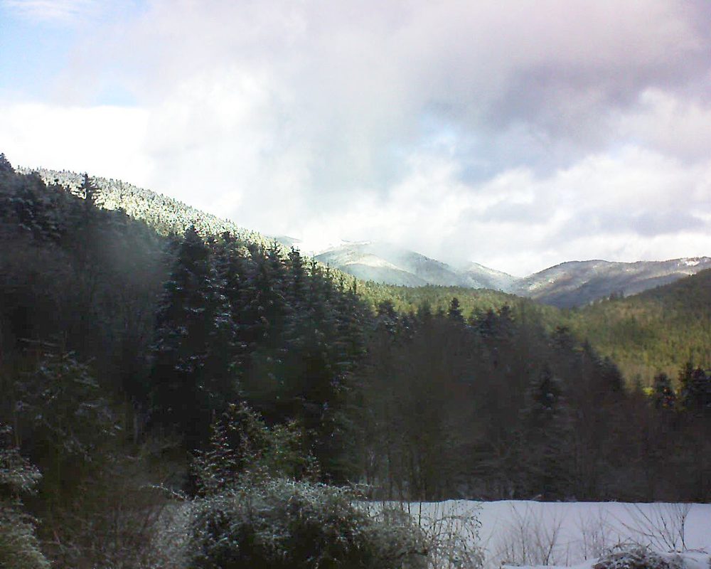 Le petit ballon vu depuis le Domaine Langmatt à Murbach le 23.01.2021 à 11:45 Le petit ballon (Alsace, Vosges) le 23.01.2021 à 11:45