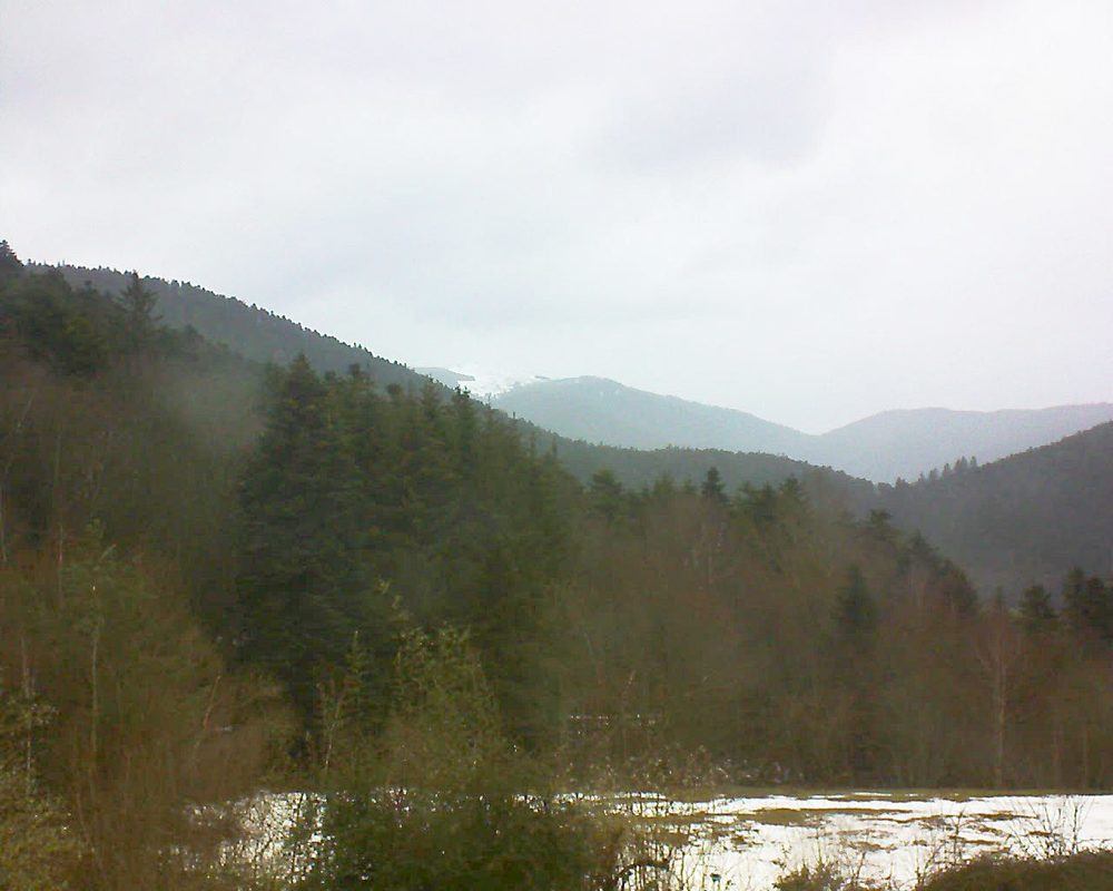 Le petit ballon vu depuis le Domaine Langmatt à Murbach le 30.01.2021 à 09:30 Le petit ballon (Alsace, Vosges) le 30.01.2021 à 09:30