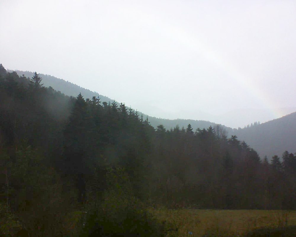 Le petit ballon vu depuis le Domaine Langmatt à Murbach le 02.02.2021 à 11:30 Le petit ballon (Alsace, Vosges) le 02.02.2021 à 11:30