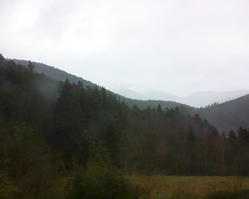 Le petit ballon vu depuis le Domaine Langmatt à Murbach le 02.02.2021 à 12:15 Le petit ballon (Alsace, Vosges) le 02.02.2021 à 12:15