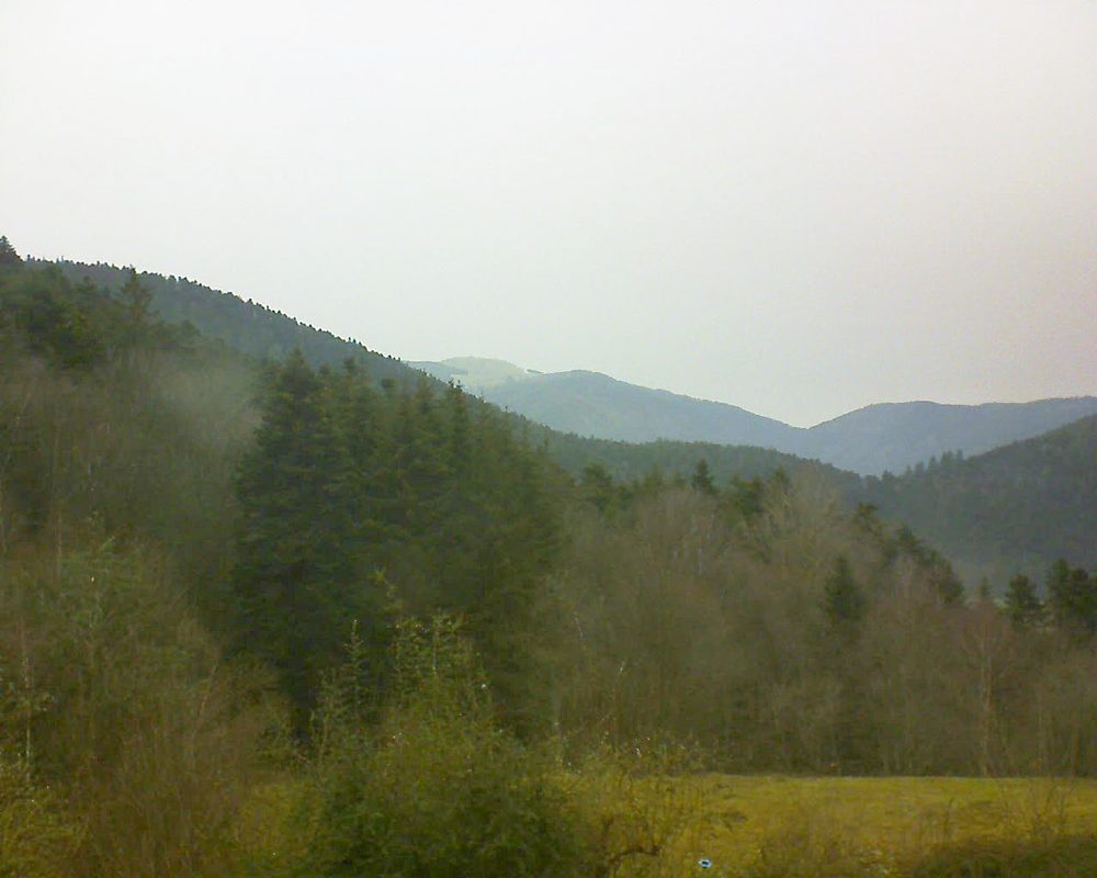 Le petit ballon vu depuis le Domaine Langmatt à Murbach le 06.02.2021 à 12:45 Le petit ballon (Alsace, Vosges) le 06.02.2021 à 12:45