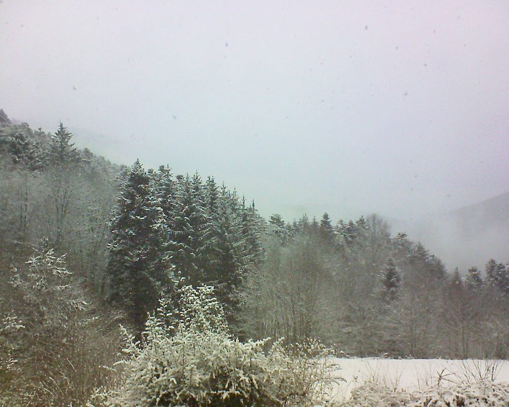 Le petit ballon vu depuis le Domaine Langmatt à Murbach le 08.02.2021 à 13:30 Le petit ballon (Alsace, Vosges) le 08.02.2021 à 13:30