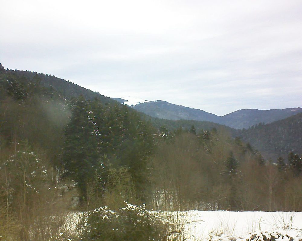 Le petit ballon vu depuis le Domaine Langmatt à Murbach le 15.02.2021 à 11:30 Le petit ballon (Alsace, Vosges) le 15.02.2021 à 11:30