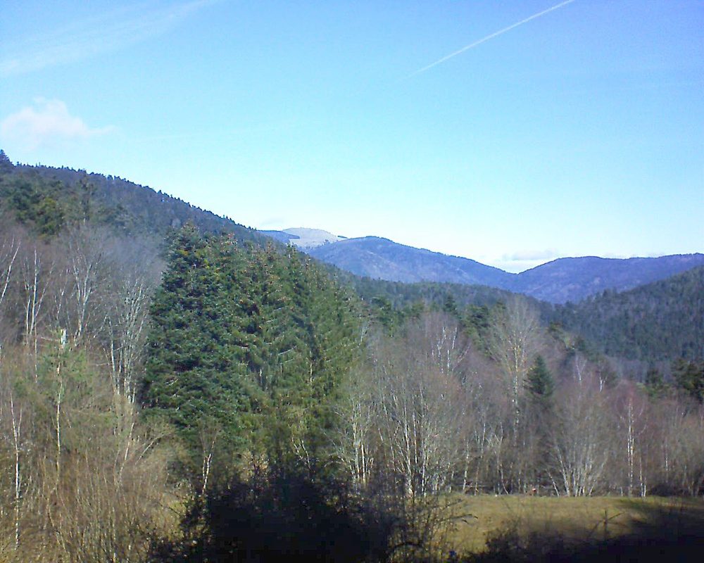 Le petit ballon vu depuis le Domaine Langmatt à Murbach le 17.02.2021 à 11:30 Le petit ballon (Alsace, Vosges) le 17.02.2021 à 11:30
