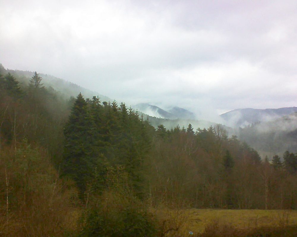 Le petit ballon vu depuis le Domaine Langmatt à Murbach le 19.02.2021 à 11:30 Le petit ballon (Alsace, Vosges) le 19.02.2021 à 11:30