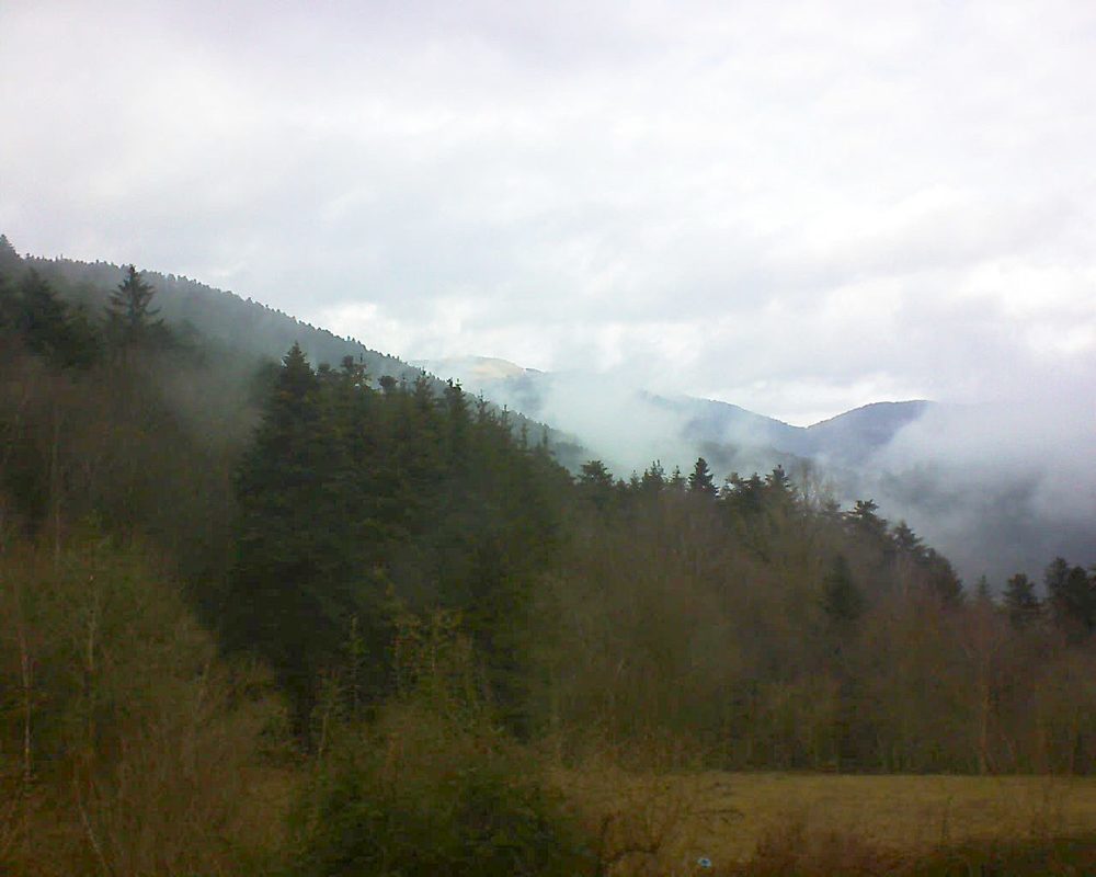 Le petit ballon vu depuis le Domaine Langmatt à Murbach le 19.02.2021 à 12:45 Le petit ballon (Alsace, Vosges) le 19.02.2021 à 12:45