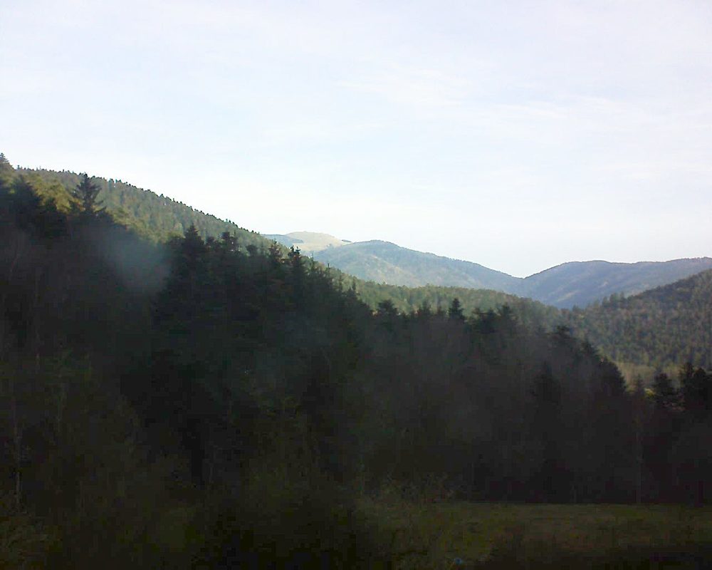 Le petit ballon vu depuis le Domaine Langmatt à Murbach le 20.02.2021 à 09:15 Le petit ballon (Alsace, Vosges) le 20.02.2021 à 09:15