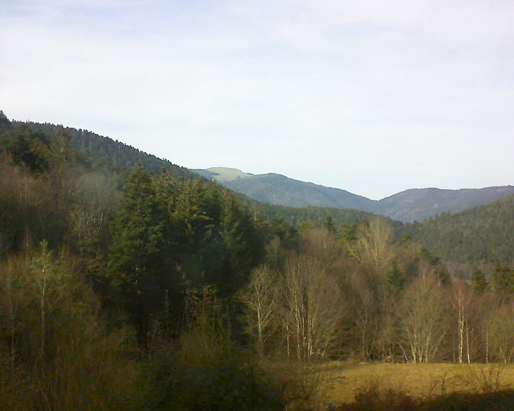 Le petit ballon vu depuis le Domaine Langmatt à Murbach le 20.02.2021 à 15:30 Le petit ballon (Alsace, Vosges) le 20.02.2021 à 15:30