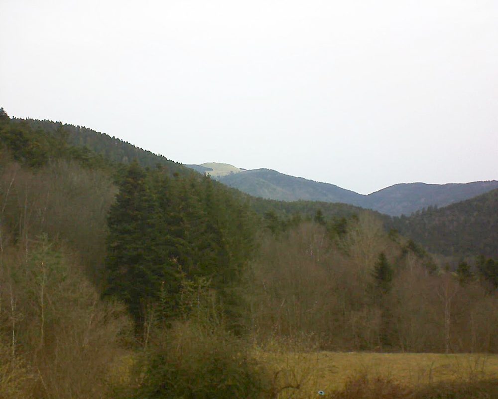 Le petit ballon vu depuis le Domaine Langmatt à Murbach le 22.02.2021 à 08:30 Le petit ballon (Alsace, Vosges) le 22.02.2021 à 08:30