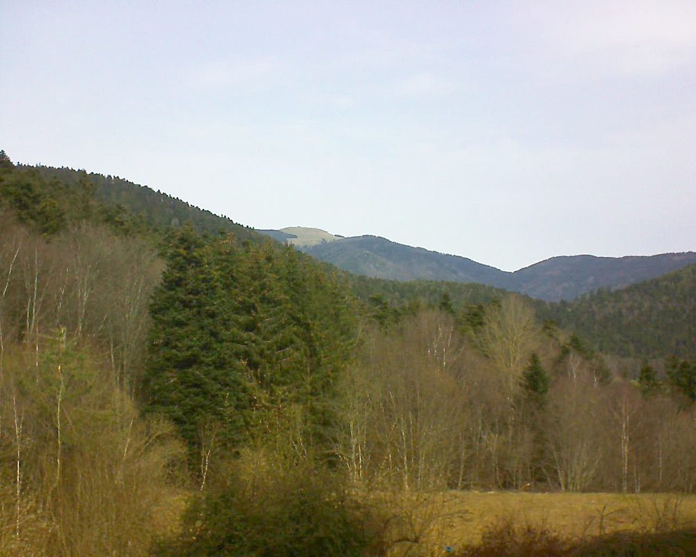 Le petit ballon vu depuis le Domaine Langmatt à Murbach le 22.02.2021 à 11:30 Le petit ballon (Alsace, Vosges) le 22.02.2021 à 11:30