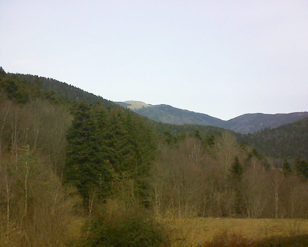 Le petit ballon vu depuis le Domaine Langmatt à Murbach le 22.02.2021 à 11:45 Le petit ballon (Alsace, Vosges) le 22.02.2021 à 11:45