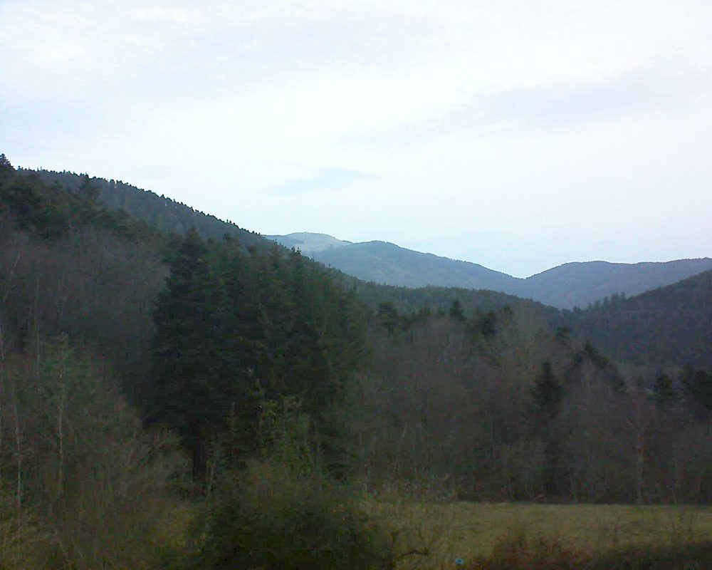 Le petit ballon vu depuis le Domaine Langmatt à Murbach le 23.02.2021 à 07:30 Le petit ballon (Alsace, Vosges) le 23.02.2021 à 07:30