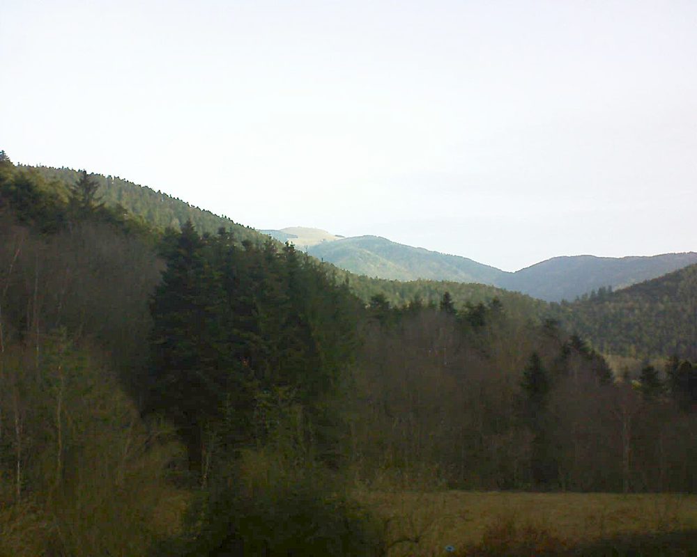 Le petit ballon vu depuis le Domaine Langmatt à Murbach le 23.02.2021 à 08:45 Le petit ballon (Alsace, Vosges) le 23.02.2021 à 08:45