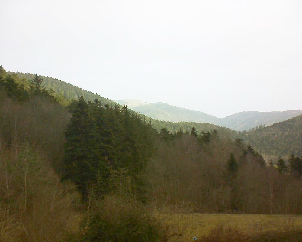 Le petit ballon vu depuis le Domaine Langmatt à Murbach le 26.02.2021 à 09:15 Le petit ballon (Alsace, Vosges) le 26.02.2021 à 09:15
