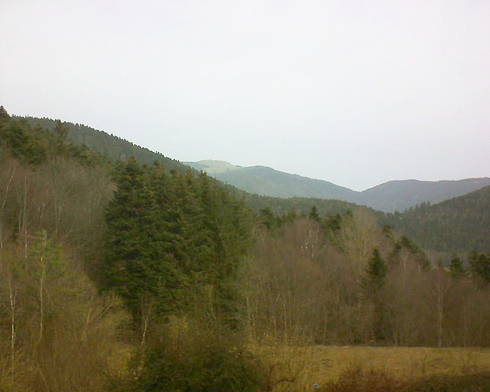 Le petit ballon vu depuis le Domaine Langmatt à Murbach le 26.02.2021 à 10:30 Le petit ballon (Alsace, Vosges) le 26.02.2021 à 10:30