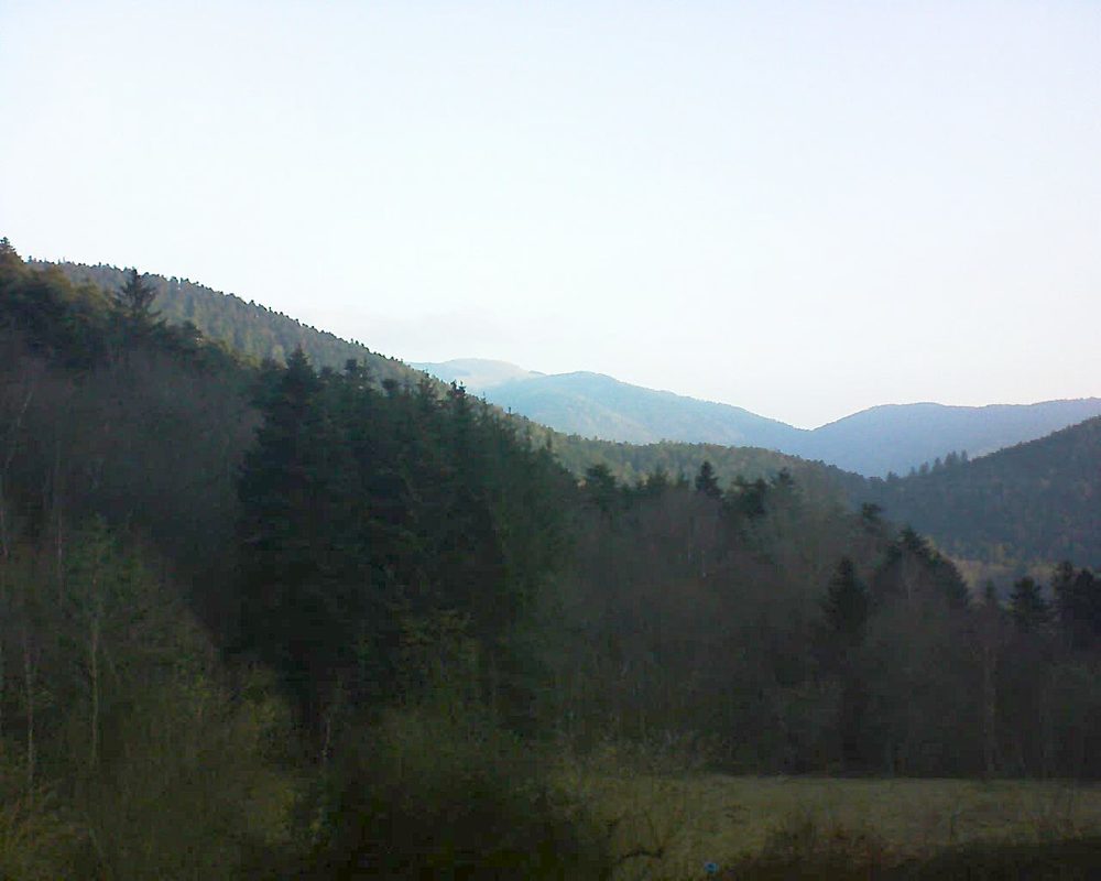 Le petit ballon vu depuis le Domaine Langmatt à Murbach le 07.03.2021 à 07:45 Le petit ballon (Alsace, Vosges) le 07.03.2021 à 07:45