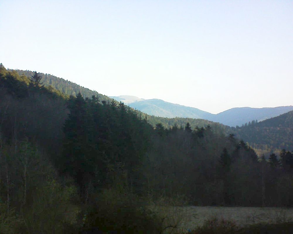 Le petit ballon vu depuis le Domaine Langmatt à Murbach le 08.03.2021 à 08:00 Le petit ballon (Alsace, Vosges) le 08.03.2021 à 08:00