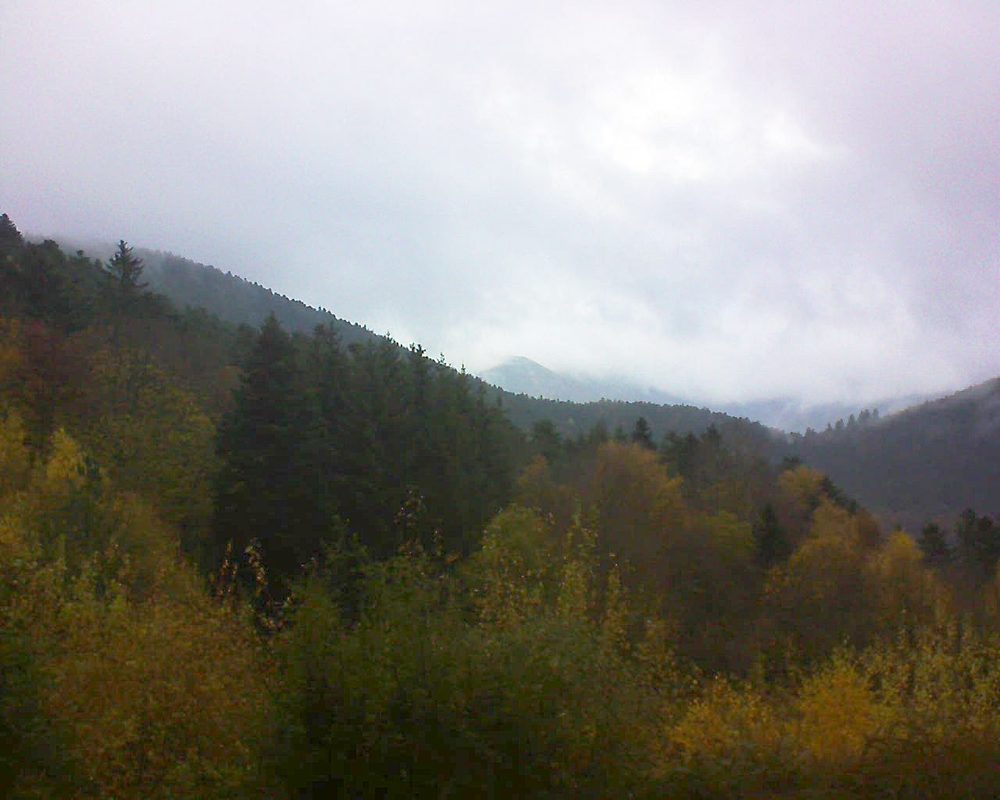 Le petit ballon vu depuis le Domaine Langmatt à Murbach le 14.11.2021 à 15:30 Le petit ballon (Alsace, Vosges) le 14.11.2021 à 15:30