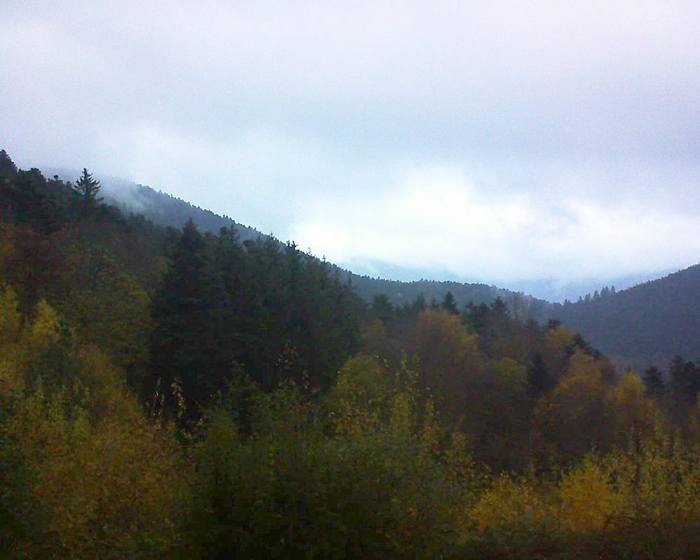 Le petit ballon vu depuis le Domaine Langmatt à Murbach le 14.11.2021 à 16:30 Le petit ballon (Alsace, Vosges) le 14.11.2021 à 16:30