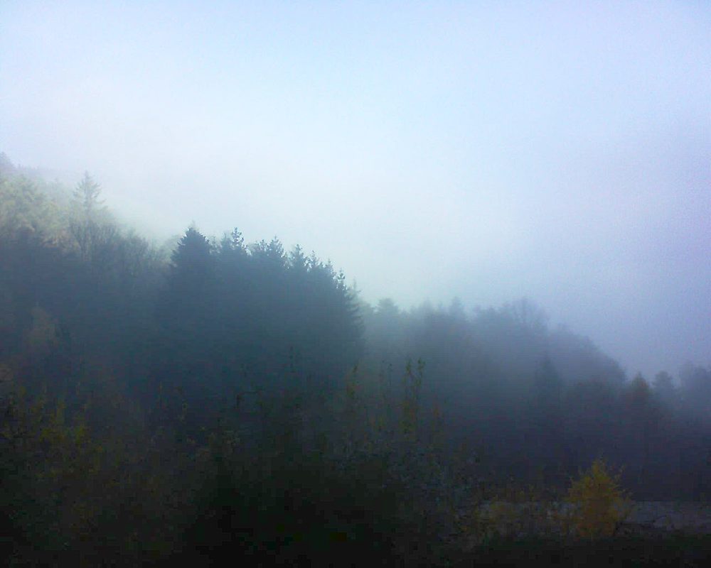 Le petit ballon vu depuis le Domaine Langmatt à Murbach le 21.11.2021 à 10:30 Le petit ballon (Alsace, Vosges) le 21.11.2021 à 10:30