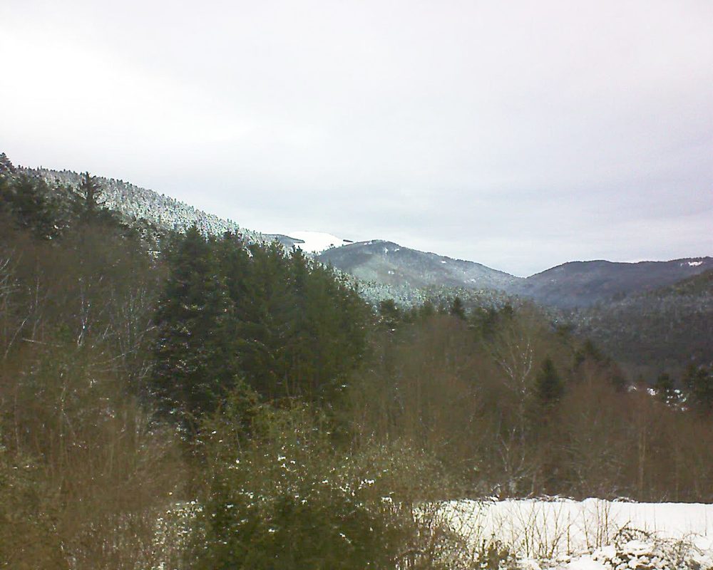 Le petit ballon vu depuis le Domaine Langmatt à Murbach le 12.12.2021 à 11:15 Le petit ballon (Alsace, Vosges) le 12.12.2021 à 11:15