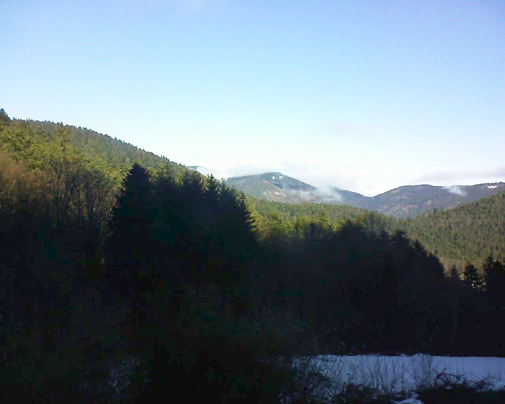 Le petit ballon vu depuis le Domaine Langmatt à Murbach le 13.12.2021 à 11:15 Le petit ballon (Alsace, Vosges) le 13.12.2021 à 11:15